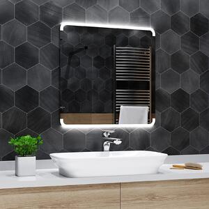 Koupelnové zrcadlo s LED podsvícením ASSEN šířka: 50 cm, výška: 50 cm
