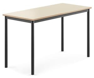 AJ Produkty Stůl BORÅS, 1200x600x720 mm, antracitově šedé nohy, HPL deska, bříza