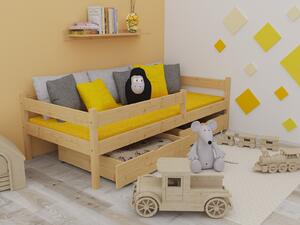 Vomaks Dětská postel DP 027 se zábranou Rozměr: 90 x 160 cm, Barva: moření ořech