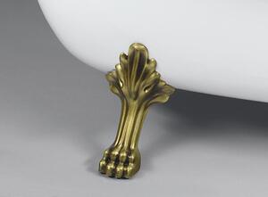Polysan CHARLESTON volně stojící vana 188x80x69 cm, nohy bronz, bílá, 38132