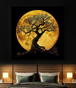 Obraz na plátně - Strom života Měsíc v úplňku FeelHappy.cz Velikost obrazu: 60 x 60 cm