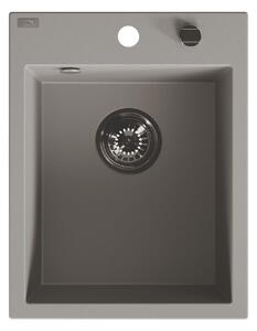 Laveo Monchichi granitový dřez 50x39 cm šedá/grafitová/onyx SBO510Y