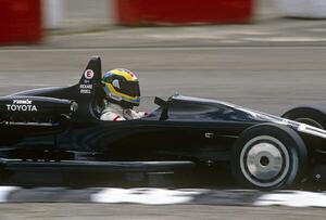 Fotografie Rickard Rydell in a Toyota racing in a Formula Two race