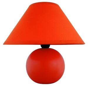Rabalux 4904 ARIEL - Stolní lampička s keramickým podstavcem v oranžové barvě 1 x E14, 19cm (Stolní lampa s keramickým podstavcem a textilním stínidlem)