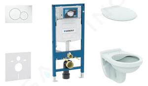 Geberit Set předstěnové instalace, klozet Alpha se sedátkem, tlačítko Sigma01, alpská bílá 111.300.00.5 NR1