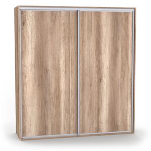 Dvoudveřová šatní skříň ONYX Dub kansas, Šířka: 120 cm, Výška: 220 cm
