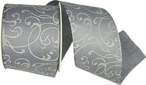 Stuha vánoční Elegant Ribbon Luxe – Moonlight Silver matná stříbrná 60mm x 3m (16,-Kč/m)
