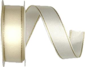 Stuha taftová BASIC CREAM krémová 25mm x 2m (12,-Kč/m)