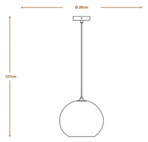 LEDVANCE závěsné světlo Koule, Ø 26 cm, hnědá, vlnitá lepenka, E27