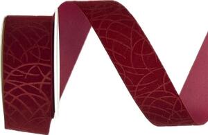 Stuha sametová Velutto SparkLine – Bordeaux Velvet bordová 25mm x 2m (13,-Kč/m)