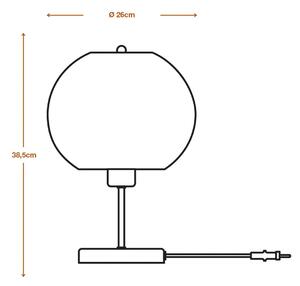 LEDVANCE Kulová stolní lampa, hnědá, vlnitá lepenka, ocel, E27