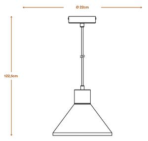 Závěsné svítidlo LEDVANCE Concrete Wood, Ø 22 cm, beton, šedá barva