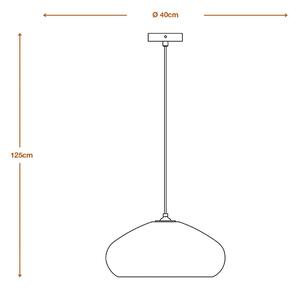 LEDVANCE Závěsné svítidlo Drop, Ø 40 cm, hnědá barva, vlnitá lepenka, E27