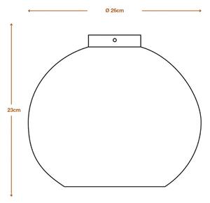 Stropní svítidlo LEDVANCE Koule, Ø 26 cm, hnědá, vlnitá lepenka, E27