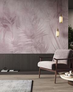Fototapety Palmové listy v tlumených růžových odstínech na jemném pozadí,, Fototapety příroda, Fototapety palmové listy, w10023v3 : uwalls.cz