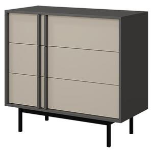 Komoda ALSY 8 Kombinace barev: antracit/béžová