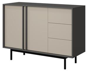 Komoda ALSY 7 Kombinace barev: antracit/béžová