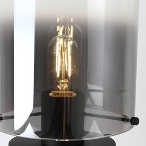 Stolní lampa Sweden, černá/kouřově šedá, ocel, sklo, E27