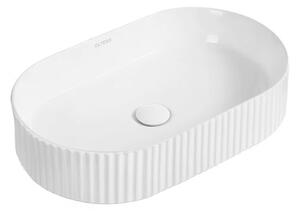 Oltens Hamnes umyvadlo 50x32 cm oválné na pult bílá lesk 40331000