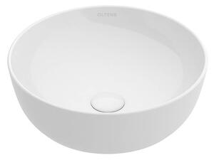 Oltens Svale umyvadlo 32.5x32.5 cm kulatý na pult bílá lesk 40333000