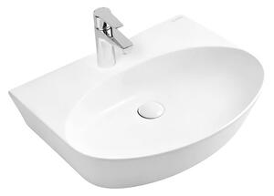 Oltens Luma umyvadlo 45.5x38.5 cm oválné klasický bílá lesk 41006000