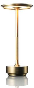 Ambientec Turn Aluminium Brass, bateriová lampička z mosazi, LED 1800-2500K dotykové stmívání, Ø13x27,5cm, IP66