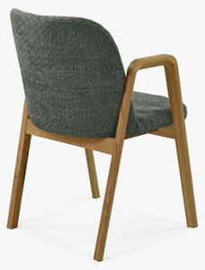 Moderní židle dub, barva čalounění zelená