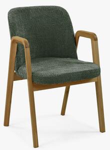Moderní židle dub, barva čalounění zelená