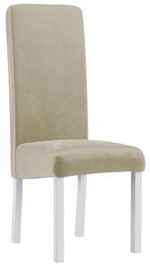 Jídelní židle MADRIT | 46 cm | béžová | bílé nohy