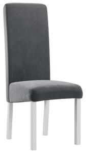Jídelní židle MADRIT | 46 cm | šedá | bílé nohy