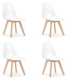 Set čtyř jídelních židlí KITO průsvitné / naturální nohy (4 ks)
