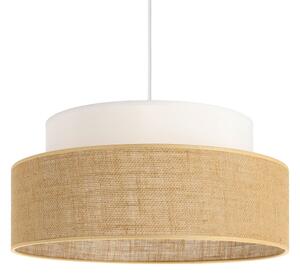 Lustr na lanku BOHO 1xE27/60W/230V pr. 40 cm bílá/béžová