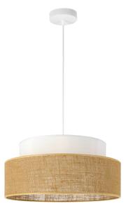 Lustr na lanku BOHO 1xE27/60W/230V pr. 40 cm bílá/béžová