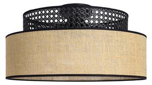 Stropní svítidlo BOHO 1xE27/60W/230V pr. 40 cm černá/ratan