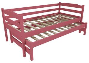 Vomaks Dětská postel s výsuvnou přistýlkou DPV 014 Rozměr: 80 x 180 cm, Barva: barva růžová