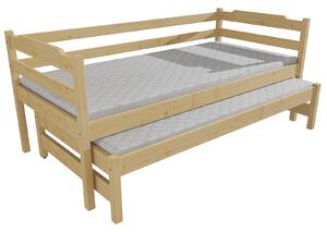 Vomaks Dětská postel s výsuvnou přistýlkou DPV 014 Rozměr: 80 x 180 cm, Barva: barva růžová