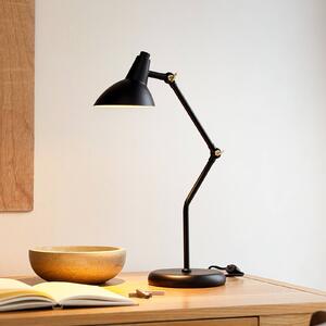 Dyberg Larsen Stolní lampa Vela, černá, výška 45 cm, Černá, Obývací pokoj / jídelna, kov, Skandinávský