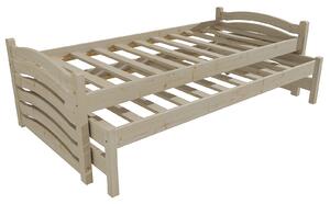Vomaks Dětská postel s výsuvnou přistýlkou DPV 015 Rozměr: 80 x 180 cm, Barva: surové dřevo