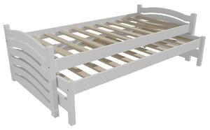 Vomaks Dětská postel s výsuvnou přistýlkou DPV 015 Rozměr: 80 x 180 cm, Barva: surové dřevo