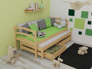 Vomaks Dětská postel s výsuvnou přistýlkou DPV 016 Rozměr: 80 x 180 cm, Barva: barva růžová