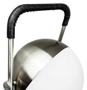 Dyberg Larsen LED stolní lampa na baterie Mova, černá, IP44, stmívatelný, Chrom / stříbro, Obývací pokoj / jídelna, kov, Skandinávský