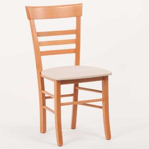 Stima Židle SIENA s čalouněným sedákem Odstín: Olše, Látky: LUX béžová 25