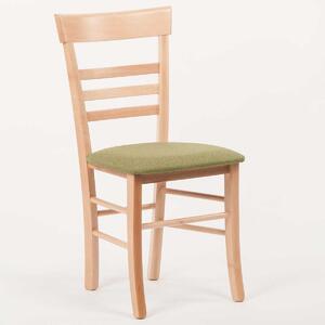 Stima Židle SIENA s čalouněným sedákem Odstín: Buk, Látky: LUX zelená 18