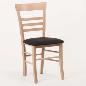 Stima Židle SIENA s čalouněným sedákem Odstín: Dub Sonoma, Látky: LUX černá 23