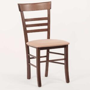 Stima Židle SIENA s čalouněným sedákem Odstín: Tmavě Hnědá, Látky: LUX cappuccino 24