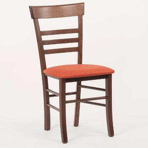 Stima Židle SIENA s čalouněným sedákem Odstín: Tmavě Hnědá, Látky: LUX terracotta 10