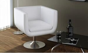 Barové židle 2 ks bílé umělá kůže