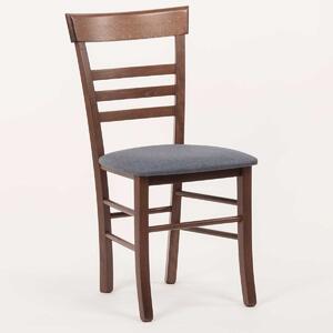 Stima Židle SIENA s čalouněným sedákem Odstín: Tmavě Hnědá, Látky: LUX jeans 33