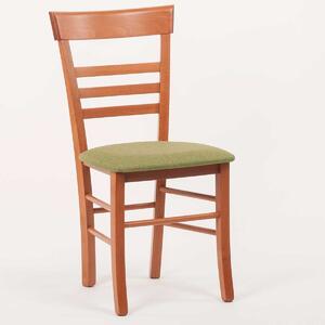 Stima Židle SIENA s čalouněným sedákem Odstín: Třešeň, Látky: LUX zelená 18