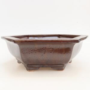 E-bonsai Keramická bonsai miska 28 x 24,5 x 9 cm vínová
